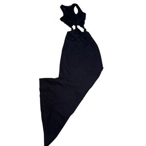 black bridesmaid dresses with neck scarf Tilly Satin High Neck Bridesmaid Dress